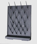 Bottle Drying Rack Pegboard Wall Mounted Desk Black 27 Pegs Removable PP Glassware Drying Draining Rack For Lab Cleaning And Education Beaker And Flask Air Drying System That Dries Like A Pro, front view