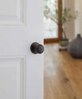 Interior Privacy Door Knob With Lock For Bathroom And Bedroom In Venetian Bronze Finish No Brainer DIY Install With Turn Button Lock