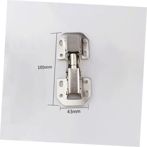 4 Inch Damping Wardrobe Hinges Easy Install No Slam Soft Close Cabinet Door Hinges Stainless Steel 4 Piece Set shown with measurements