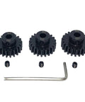 M1 Pinion Gear Set 5mm Hardened 20T 21T 22T for 1/8 and 1/7 RC Cars Hex Key Upgrade Part