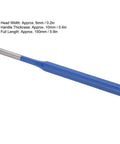 Heavy Duty Steel Pin Punch Kit With Kickass Ergonomic Blue Handles And Tough As Nails Heat Treated Drift Center Punch, 150mm long.