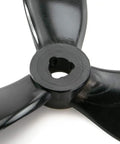 Close-up of Durable 6x3.5x3 PC Drone Propellers Set of 4 Light Gray with 7mm Bore, 3 Blades, smooth finish