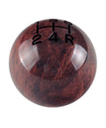 Aluminum And Wooden Weighted Shift Knob For Manual Transmissions With Black Engraved Inlay, Two And One Eighth Inch Diameter