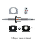 Beefy 16mm Rolled Ball Screw Kit With 1610 Lead 10mm, SFU1610 Single Nut, BKBF12 End Support, DSG16H Housing And Coupling components