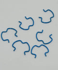 Six Piece Transmission Cooler Retainer Clip Kit 24205103 For Cars Durable Replacement Clips in blue on white background