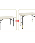 Heavy Duty Table Leg Extenders For Folding Tables No Sweat Adjustable Furniture Risers Rock Solid Height Boosters shown adjusting a table's height.