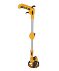 Luocute Distance Measuring Wheel 9999.9m Capacity Folding Design in yellow and gray, showcasing the extended handle and measuring wheel.