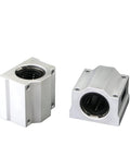 Mssoomm 2 pcs SCS10UU aluminum linear bearing blocks, 35mm long; front and side views