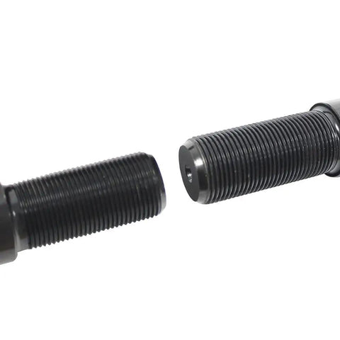 0 To 8 Inch Front Suspension Track Bar For Ford F250 F350 Super Duty 2005 To 2016 Forged Adjustable Panhard Bar Rod, Beefy 4x4 Ready, CNC Machined Steel, Maintenance Free Bushing threaded steel ends shown close up