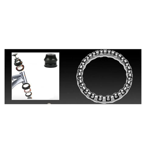 Two Piece Road Bike Headset Bearing Set With Caged Ball Bearings Front Fork And Rear Pearl Retainers 40x32mm And 37x29mm