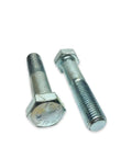 M8-1.25 X 60mm Hex Cap Screws Bolts Zinc Grade 10.9, 10 Pack, shown in close-up with zinc plating and hexagonal heads.