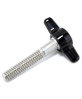 Stainless Steel Thumb Screw 1/4-20 X 1-1/2 Inch With Black Tee Wing Knob Coarse Thread Reusable No Tools Needed Rugged Plastic Knob 4 Pack