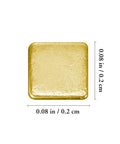 One gold-plated copper solder chip from 150 Pieces Gold Plated Copper Solder Chips For Jewelry Making And Electronics Repair Easy Welding Tabs