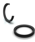 Top Nbr Vl Rotary Water Shaft Seal Gasket For Heavy Duty Industrial Hydraulics, black nitrile seals, one piece design.