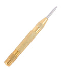 Automatic Center Punch Tool With HSS Tip Spring Loaded Brass Body No Hammer Needed For Precise Marking In Wood And Metal One Eighth Inch Roll Pin Punch Set Self Centering No Slip Durable Pro Grade Quality Ready To Roll