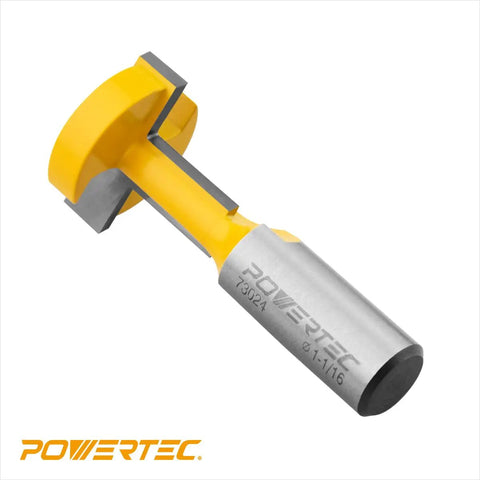 Heavy Duty T Track Router Bits Carbide Tipped Set Of Two With One Half Inch Shank And One And One Sixteenth Inch Diameter, detailed view.