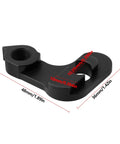 Outside Frame Bicycle Tail Hook For Folding And Fixed Gear Bikes, Durable Metal Rear Derailleur Hook In Black, close-up dimensions shown