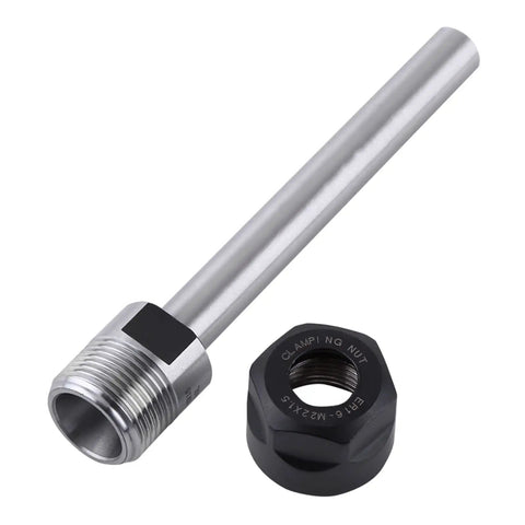 Solid CNC Collet Chuck Holder With 12mm Straight Shank For Deep Milling And Lathe Work Offering High Rigidity Clamping to crush hard materials.
