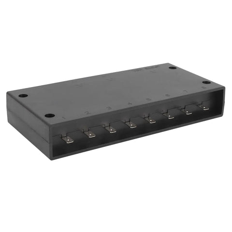Rear view of 8 Gang Car Touch Switch Panel With IP68 Waterproof LED Indicators showing connectors for vehicle accessories.