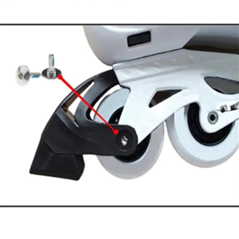 Durable Rubber Brake Pads With Screws For Inline Roller Skates Easy To Install On Either Foot Wear Resistant Braking Blocks Replacement Part