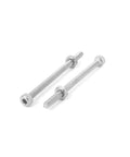 Close-up of Stainless Steel M2x30mm Hex Socket Cap Screws Knurled Head Bolts Set, 20 Pieces, Silver Tone, 0.4mm Thread Pitch