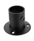 Ultra Premium 4 Pack Stainless Steel Flange Rod Holders Fit 1 Inch Closet Pipes built different wall mounted bracket in black.