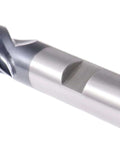 End mill CNC tool, M42 cobalt, TiAlN finish, center-cutting, 1/2 in by 1/2 in by 1-1/4 in by 3-1/4 in