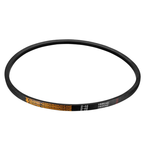 46 Inch Pitch Wrapped B Section V Belt For Heavy-Duty Industrial Power Drives And Transmission Use, 5/8 Inch Wide By 13/32 Inch Thick, Oil And Heat Resistant Synthetic Rubber Wrapped Drive Belt, black B-46 belt