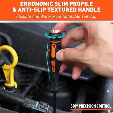 HORUSDY 8-piece automotive hook and pick tool with ergonomic black and orange handle.