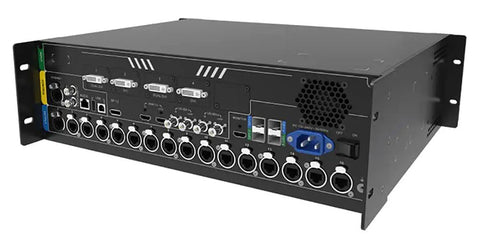 NovaPro UHD Jr Led Screen Controller back view with multiple input and output ports for seamless video processing and connectivity.