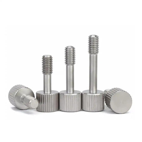 M4 X 12 Mm Knurled Captive Panel Screws Stainless Steel 4 Pack Thumb Fasteners Hardware Kit Easy Grip Built Tough Replacement Bolts.