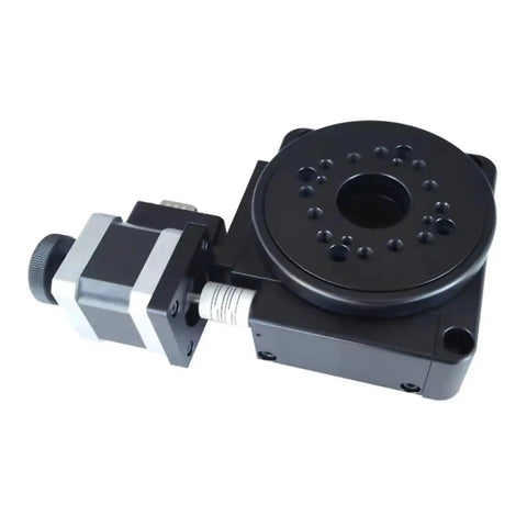 Electric Rotating Stage With Worm Gear Drive Pro Grade Rotation Platform For Precision Alignment Rotating Table With Outer Ring Scale