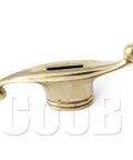 Rugged Finger Guard And Pommel Bolster Kit For Custom Knife Making in handcrafted bronze, vacuum cast, side view