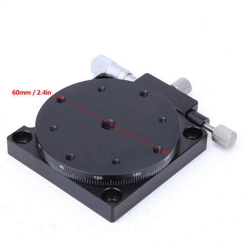 60mm Fine Tuning Optical Sliding Stage With 360 Degree Sliding Table Rock Solid Manual Displacement RS60 L top view