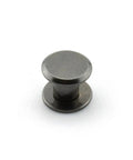 Straight Up 120 Piece Chicago Screw Set With Phillips Drive Binding Rivets And 5x6mm Heavy Duty Black Steel Bolts For DIY Leather Craft Gear With Rust Proof Plating That Is Zero Hassle Setup showing a close-up of a black steel screw.