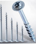 Pocket Hole Wood Screws Self Tapping Torx T20 Heavy Duty Coarse Thread 1-1/4 Inch 32mm Silver shown in close-up