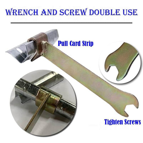 2 Pack Cleat Lever Lock Tools For HVAC Ductwork Clip 2in1 Heavy Duty Clamp Wrench Hook For Air Ducts, close-up view.