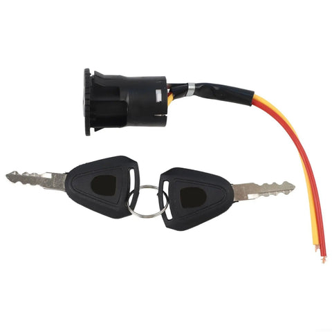 Durable Ignition Switch Lock Replacement for E Bikes Electric Scooters and Tricycles with 2 Wire Key Start, plastic metal build