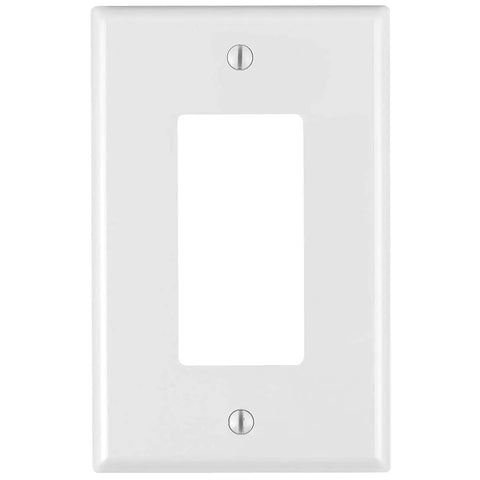One-Gang Decora Midway Nylon Wall Plate 10 Pack White Taller Than Standard Smooth Face With Rounded Edges Durable Thermoplastic Cover