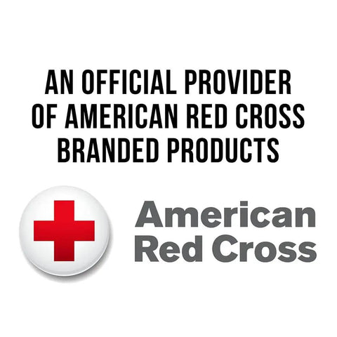 Must-Have First Aid Kit With 73 Piece Emergency Medical Supplies For Minor Injuries, Latex Free, Zippered Soft Pack, Easy Access, Ideal For Home, Travel, Work, School, On The Go Safety And Wellness, American Red Cross logo