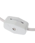 Close-up of on/off switch for Clip In Lamp Cord With On Off Switch For Christmas Village House 6 Foot White Plug Cord