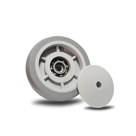 Heavy Duty Swivel Caster Wheels With Brakes For Furniture Workbenches And Carts, Durable TPR Rubber Wheels showing wheel and cover