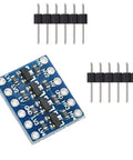 Bi-Directional I2C IIC Logic Level Converter Module, Four Channel 3.3V to 5V Shifter for Arduino and Microcontrollers, Pack of 10