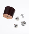 Premium Stainless Steel Pot Handle Knob Kit For Pan Lids And Frying Woks, Ergonomic Replacement Handles Perfect Upgrade For Your Kitchen Cookware Gear, wood knob and screws