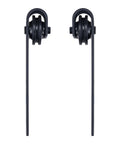 Upgrade Your Digs With This 6.6 Ft Black Sliding Barn Door Hardware Kit Serving Zero Hassle Setup features two strong rollers.