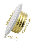 Top Shelf Fire Sprinkler Cover Plates With Sleek Concealed Trim Ring And Corrosion Resistant Body For Home And Office Ceiling Systems Upgrading Your Place Gets Crisp And Clean - gold and white trim cover, 86mm diameter.