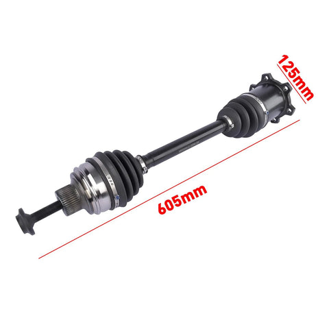 Front CV Axle Shaft Assembly For Audi Q5 2.0T 2013-2017 Driver Or Passenger Side OE Replacement 8R0-407-271-G shown length 605mm