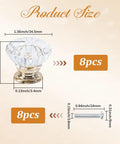 Upgraded Acrylic Crystal Cabinet Knobs And Drawer Pulls Featuring Slick Golden Diamond Cut Single Hole Furniture Hardware Kit Includes Heavy Duty Mounting Screws For Your Next Room Glow Up size dimensions and screws included