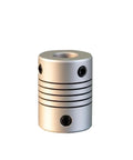 Top Tier Flexible Jaw Shaft Coupling D19 By L25 Inches With 3/6.35/8/10mm Bore Fits Stepper Motors And Encoder Gear For Engraving Machines In Great Condition! silver aluminum coupling