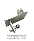 Heavy Duty Zinc Trailer Hitch With Pre Drilled Mounting Holes For Rock Solid Load Towing And Secure Vehicle Trailers angled view with tow ball.